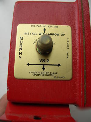 Murphy switch vs-2 shock shut down swichgage 5A @480V