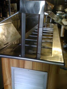Refrigerated salad bar with (2) hot wells & sneezeguard