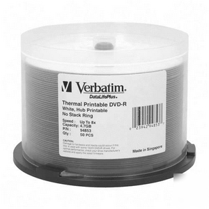 Verbatim 94853 -50PK dvd-r 8X 4.7GB white