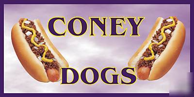 2' x 4' coney dogs banner