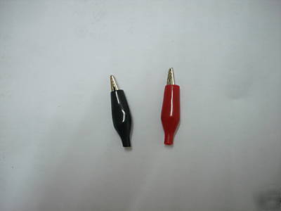 3 pairs alligator clips black and red 1.5