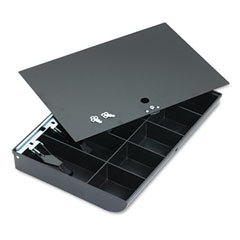 Cash tray, with locking cover, 16 X11-1/4 X2-1/4 , blac