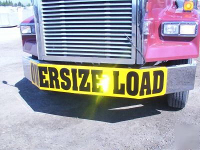 Magnetic reflective oversize load sign 6'X12