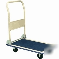 New folding handle platform hand truck flat dolly cart