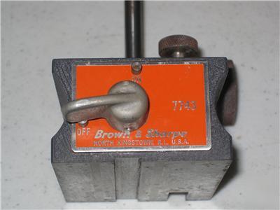Brown & sharpe 7743 dail test indicator magnetic base
