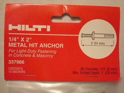New hilti # 337966 metal hit anchor 1/4
