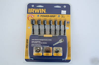 Irwin 7PC power-grip screw and bolt extractor set
