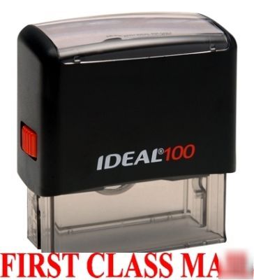 First class mail self-inking rubber stamp, large print
