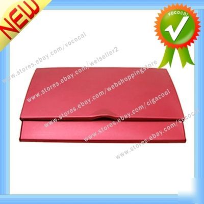 Red clamshell card case keep business card neat