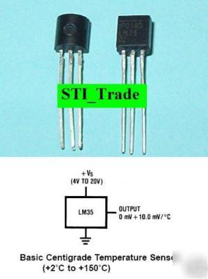 2 single-chip thermometers LM35DZ temperature probes 
