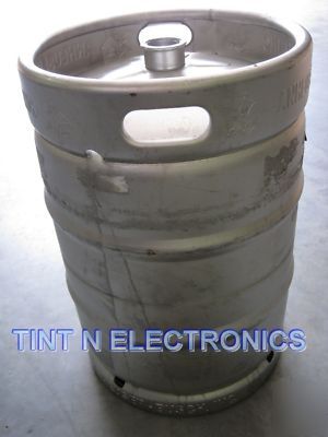 15.5 gallon beer keg stainless steel homebrew bbq