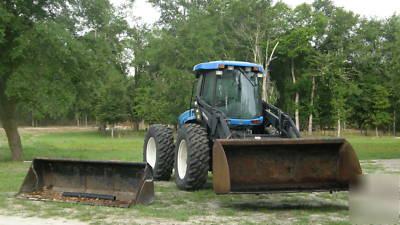 Big tractor with loader, nh TV140 105HP, bidirectional 
