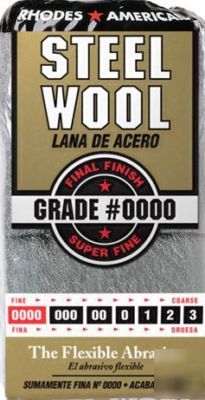 12 pad steel wool grade 0000 - super fine