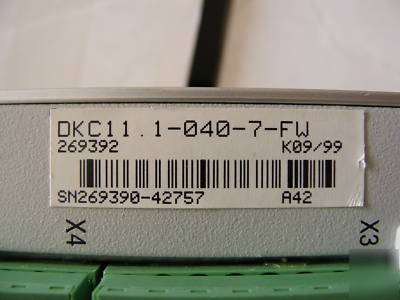 Indramat ac servo drive controller DKC11.1-040-7-fw 