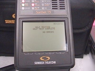 Sunrise telecom sunset T3 test set field tester