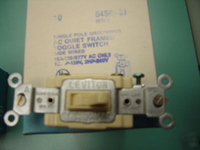 10 leviton 54501-2I quiet toggle switches ivory 15A