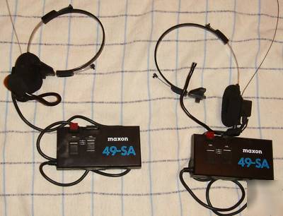 Maxon 49-sa headset communication set wireless used