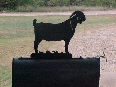 Mailbox /fence/gate topper - metal boer goat