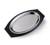 New black oval thermo-plateÂ® complete w/ handles