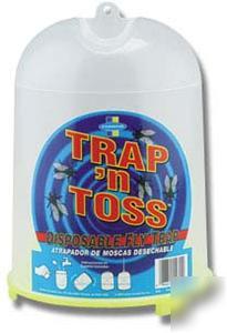 New trap 'n toss disposable fly trap for livestock
