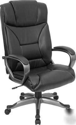 Black leather high back office chair free shipping