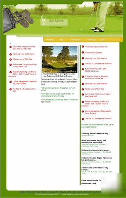 Golf turnkey website profitable online business