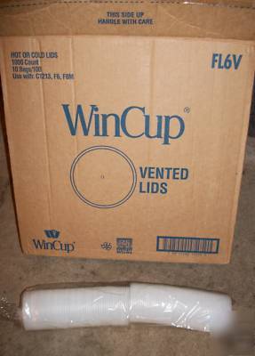 Wincup vented lids FL6V hot or cold lids 1000 count