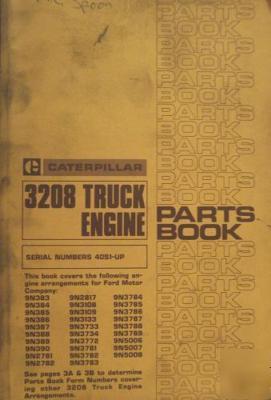 Caterpillar 3208 ford truck engines parts manual