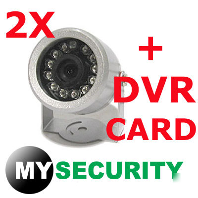 Diy cctv security package,camera+cable+power+dvr card