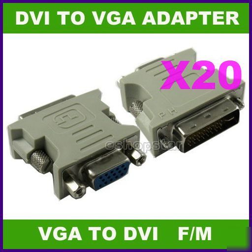 Dvi-d 24+1 pin male to vga female adapter for hdtv lcd