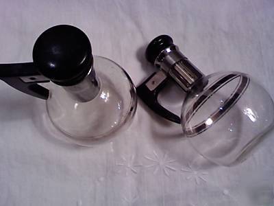 Individual hotel coffee carafes - blown glass