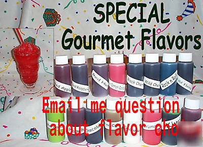 29 shaved ice/snow cone flavored syrup mix @ 29 gallons