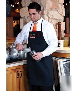 Long bib apron with pen pocket restaurant or home