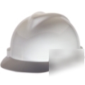 Msa v-gard white 4 pt. ratchet suspension hard hat