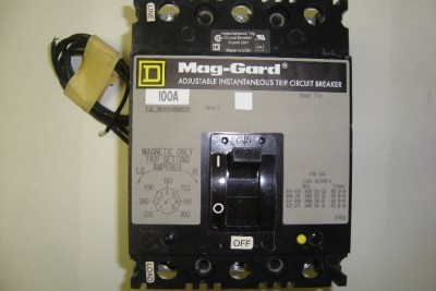Square d FAL3610018M1021 mag-gard 600V 100A breaker