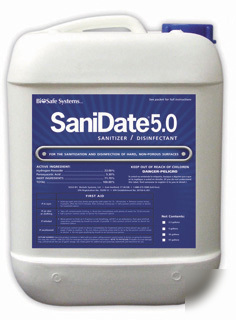 Sanidate 5.0 sanitizer disinfectant, 2.5 gallon