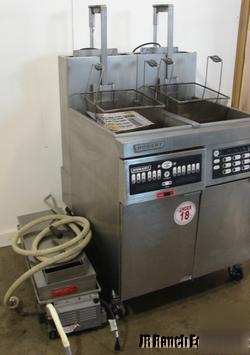 Hobart double well fryer with automatic lifts, ng