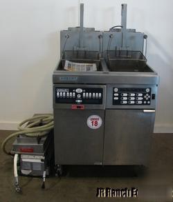 Hobart double well fryer with automatic lifts, ng