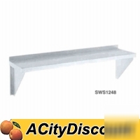 New channel commercial stainless 24X12 wall mount shelf