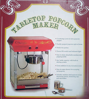 New elite tabletop carnival style popcorn maker popper 