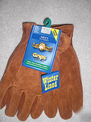 Wells lamont cowhide leather lined gloves size sm 