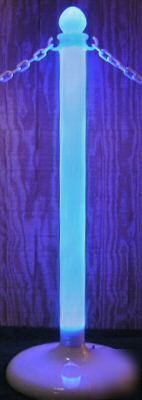 Lighted posts - 4 lighted blue led stanchions