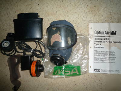 Msa respirator / gas mask; battery powered papr (#001B)