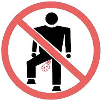 Stop farting sticker (large)