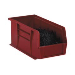 Shoplet select red plastic stack hang bin boxes 5 12