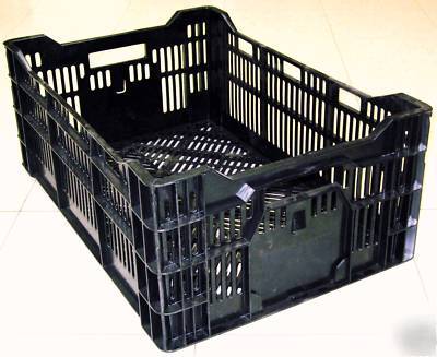Stackable plastic container shipping carton durable