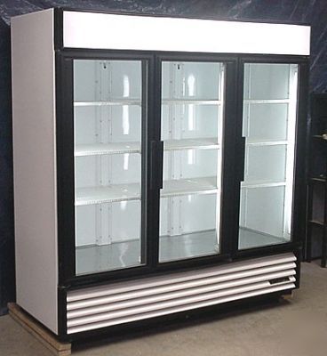 True three glass door cooler merchandiser