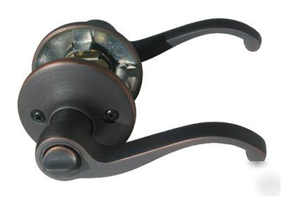 Bedroom oil rubbed bronze lever handle door locks knobs