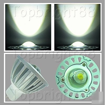 1Â pc 3W MR16 spotlight white led lamp bulb 12VDC/ac 45Â°