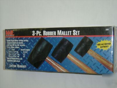 New mit 3 pc. rubber mallet set